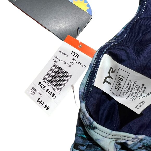 Women's NWT TYR Kira Bikini Abstract Shale Top Size Small 4/6 - Picture 6 of 6